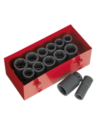 Impact Socket Set 13pc Deep 3/4"Sq Drive Metric/Imperial