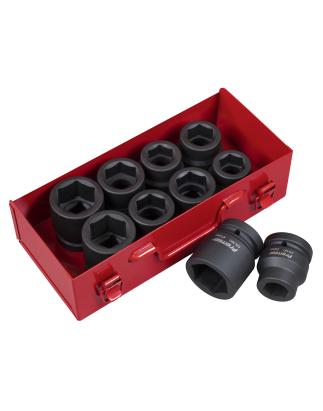 Impact Socket Set 10pc 1"Sq Drive Metric/Imperial