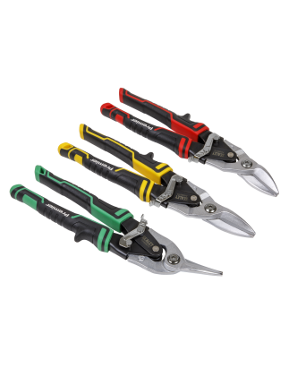 Premier High Leverage Aviation Tin Snip Set 3pc