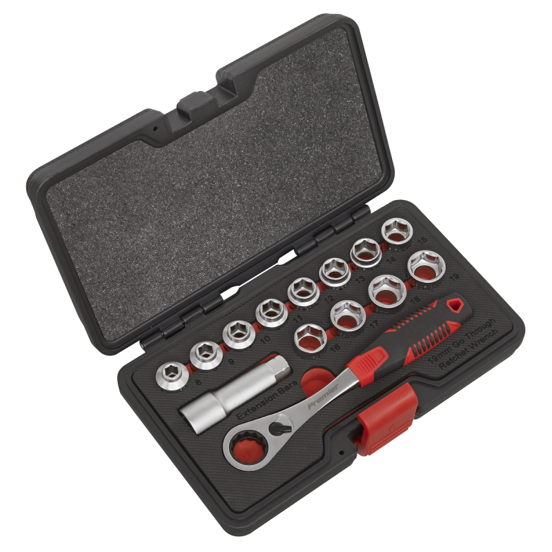 Socket Set 14pc Go-Through Low Profile WallDrive® Metric