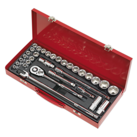 Socket Set 32pc 1/2"Sq Drive 6pt WallDrive® - Metric/Imperial