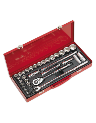 Socket Set 32pc 1/2"Sq Drive 6pt WallDrive® - Metric/Imperial