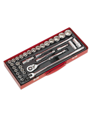 Socket Set 32pc 1/2"Sq Drive 6pt WallDrive® - Metric/Imperial