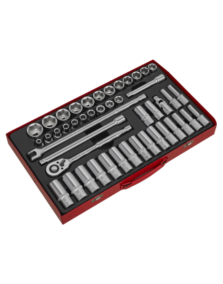 Socket Set 46pc 1/2"Sq Drive 6pt WallDrive® - Metric