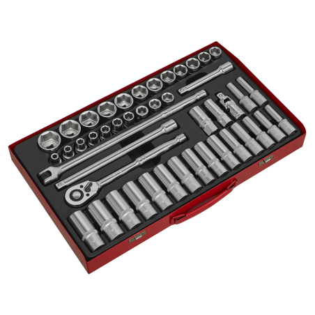 Socket Set 46pc 1/2"Sq Drive 6pt WallDrive® - Metric