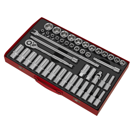 Socket Set 46pc 1/2"Sq Drive 6pt WallDrive® - Metric