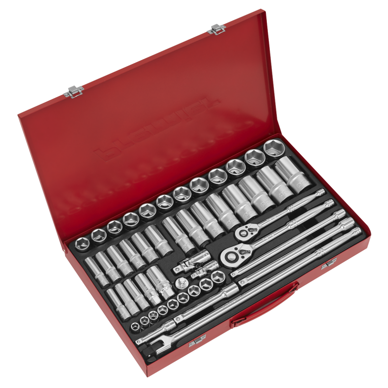 Socket Set 50pc 3/8" & 1/2"Sq Drive 6pt WallDrive® - Metric