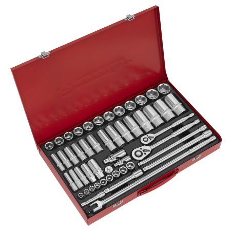 Socket Set 50pc 3/8" & 1/2"Sq Drive 6pt WallDrive® - Metric