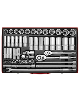 Socket Set 50pc 3/8" & 1/2"Sq Drive 6pt WallDrive® - Metric