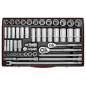 Socket Set 50pc 3/8" & 1/2"Sq Drive 6pt WallDrive® - Metric