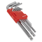 Ball-End Hex Key Set 9pc Long Metric