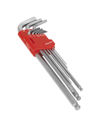 Ball-End Hex Key Set 9pc Extra-Long Metric