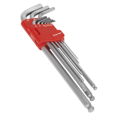 Ball-End Hex Key Set 9pc Extra-Long Metric