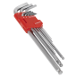 Ball-End Hex Key Set 9pc Extra-Long Metric