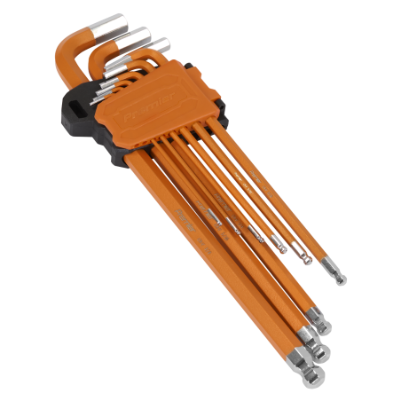 Hex Key Set Extra-Long Ball-End 9pc - Imperial