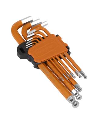 Hex Key Set Long Ball-End 9pc - Imperial