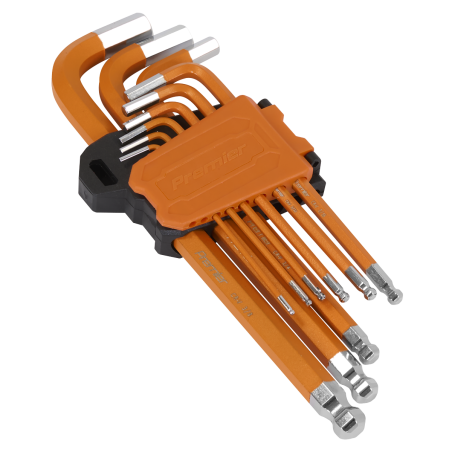 Hex Key Set Long Ball-End 9pc - Imperial