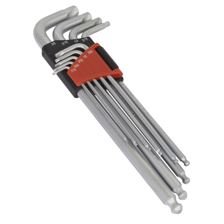 Ball-End Hex Key Set 9pc Extra-Long Lock-On™ Imperial