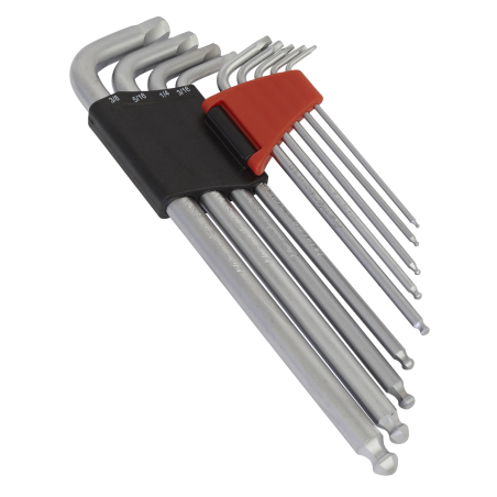 Ball-End Hex Key Set 9pc Extra-Long Lock-On™ Imperial