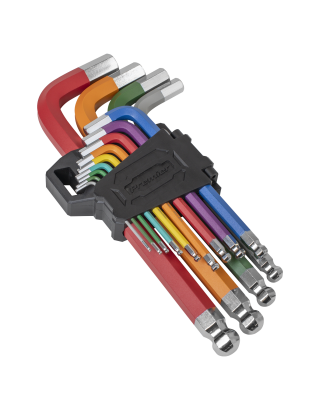 Jumbo Ball-End Hex Key Set 13pc Colour-Coded Anti-Slip