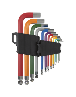 Jumbo Ball-End Hex Key Set 13pc Colour-Coded Anti-Slip