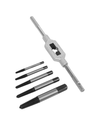 Helix Type Screw Extractor Set with Wrench 6pc