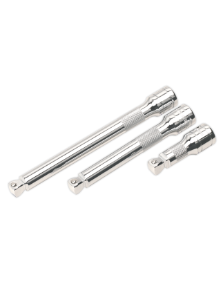 Wobble/Rigid Extension Bar Set 3pc 1/2"Sq Drive