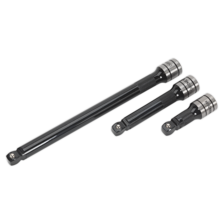 Wobble/Rigid Extension Bar Set 3pc 1/2"Sq Drive - Premier Black