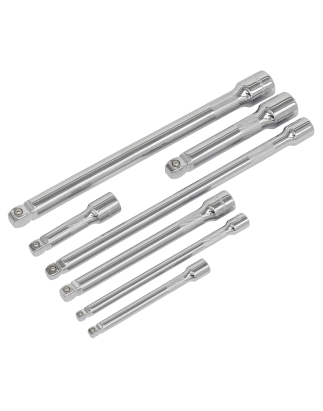 Wobble/Rigid Extension Bar Set 7pc 1/4", 3/8" & 1/2"Sq Drive