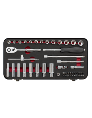 Socket Set 49pc 1/4"Sq Drive Premier Platinum