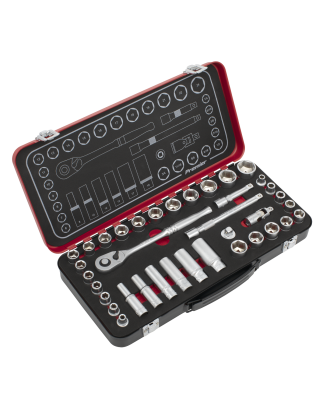 Socket Set 3/8"Sq Drive 37pc - Metric/Imperial - Premier Platinum