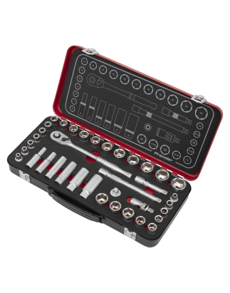 Socket Set 3/8"Sq Drive 37pc - Metric/Imperial - Premier Platinum