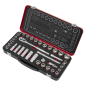 Socket Set 3/8"Sq Drive 37pc - Metric/Imperial - Premier Platinum