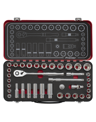 Socket Set 3/8"Sq Drive 37pc - Metric/Imperial - Premier Platinum