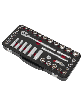 Socket Set 3/8"Sq Drive 37pc - Metric/Imperial - Premier Platinum