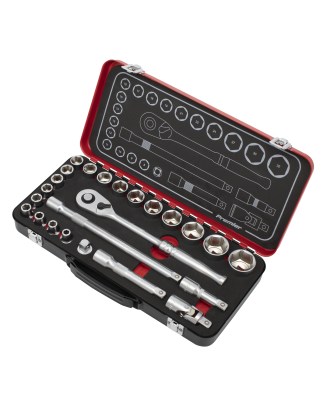 Socket Set 1/2"Sq Drive 24pc -  Premier Platinum