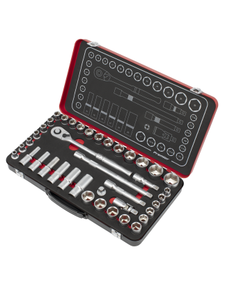 Socket Set 1/2"Sq Drive 40pc - Metric/Imperial - Premier Platinum