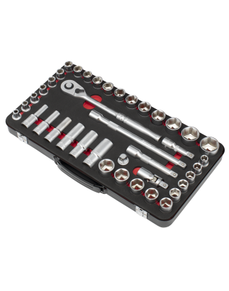 Socket Set 1/2"Sq Drive 40pc - Metric/Imperial - Premier Platinum