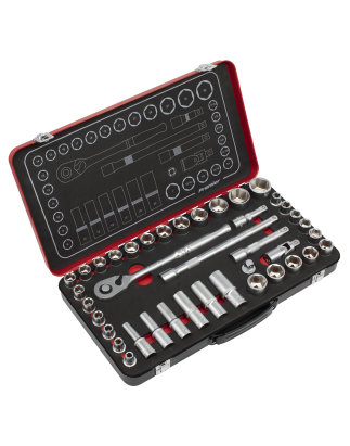 Socket Set 1/2"Sq Drive 40pc - Metric/Imperial - Premier Platinum