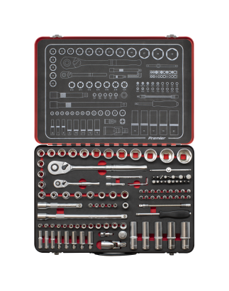 Socket Set  1/4" & 1/2"Sq Drive 108pc - Premier Platinum