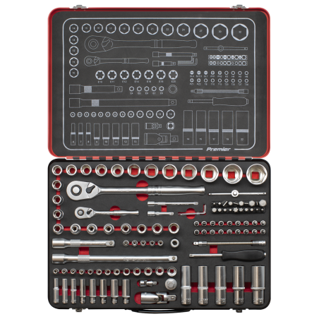 Socket Set  1/4" & 1/2"Sq Drive 108pc - Premier Platinum