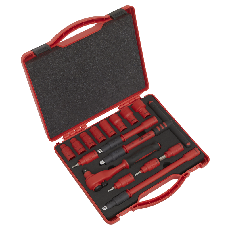 Insulated Socket Set 16pc 3/8"Sq Drive 6pt WallDrive® VDE Approved