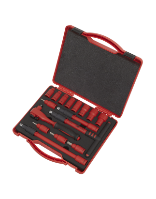 Insulated Socket Set 16pc 3/8"Sq Drive 6pt WallDrive® VDE Approved