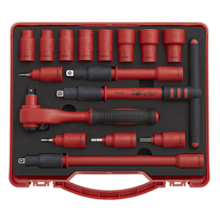 Insulated Socket Set 16pc 3/8"Sq Drive 6pt WallDrive® VDE Approved