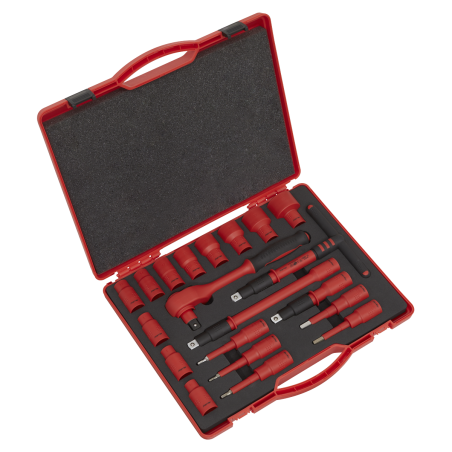 Insulated Socket Set 20pc 1/2"Sq Drive WallDrive® VDE Approved