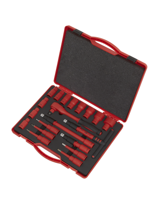 Insulated Socket Set 20pc 1/2"Sq Drive WallDrive® VDE Approved