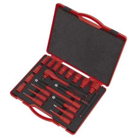 Insulated Socket Set 20pc 1/2"Sq Drive WallDrive® VDE Approved