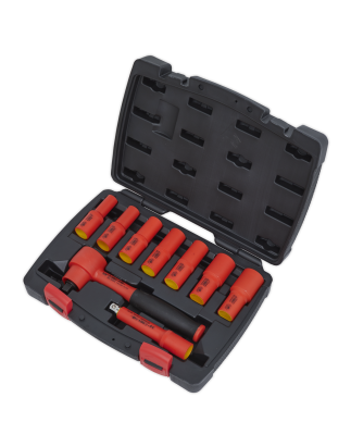 Insulated Socket Set 9pc 3/8"Sq Drive 6pt WallDrive® VDE Approved