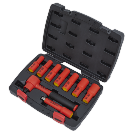 Insulated Socket Set 9pc 3/8"Sq Drive 6pt WallDrive® VDE Approved