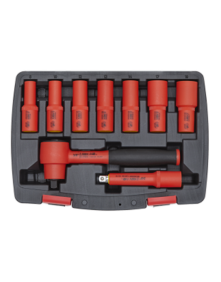 Insulated Socket Set 9pc 3/8"Sq Drive 6pt WallDrive® VDE Approved